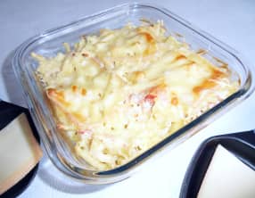 Gratin de pâtes raclette