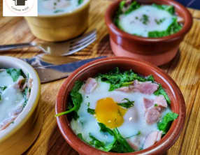 Oeuf cocotte aux épinards