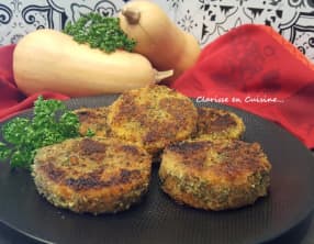 Palets de butternut en croute aillée