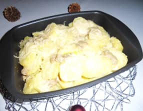 Gratin de pommes de terre au foie gras au cake factory