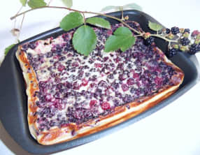 Clafoutis chocolat blanc et mûres au cake factory