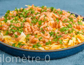 Coleslaw aux crevettes