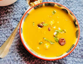 Velouté de patate douce, carotte et coco