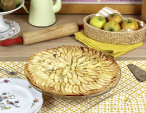 Tarte fine aux pommes et à la vanille