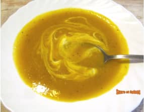 Soupe de potimarron et lentilles corail