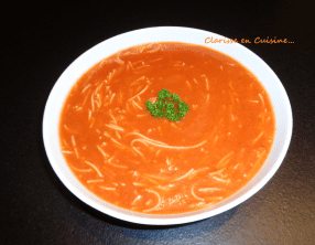 Velouté de tomates maison aux vermicelles