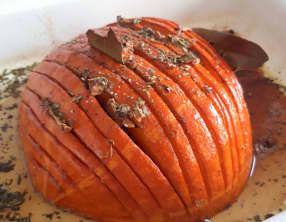 Potimarron rôti façon Hasselback