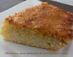 Moelleux aux pommes et croustillant coco