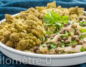 Salade de raie au chou romanesco