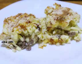 Gratin de coquillettes à la viande hachée