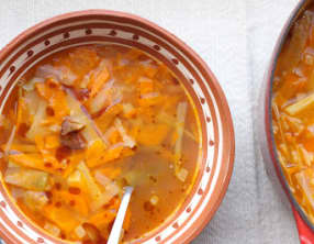 Soupe croate aux carottes et poireaux