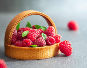 Tarte aux framboises vegan