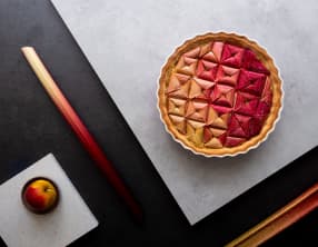 Tarte à la rhubarbe vegan