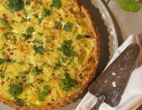 Tarte feuilletée aux pommes de terre et oignon