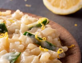 Risotto courgettes citron vegan