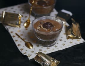 Mousse au chocolat et marrons glacés
