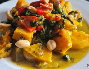 Curry de butternut aux épinards