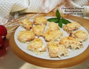 Blinis gratinés au saumon fumé