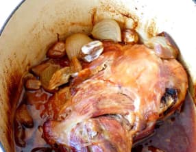 Epaule d'agneau confite à la bière