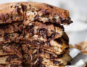 Pancakes vegan banane chocolat