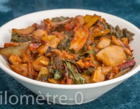 Poêlée de blettes aux cèpes