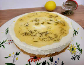 Cheesecake miel citron thym