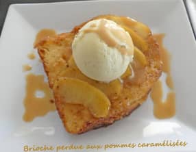 Brioche perdue aux pommes caramélisées