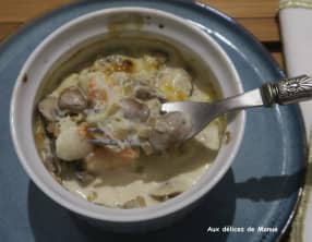 Blanquette de pétoncles et crevettes