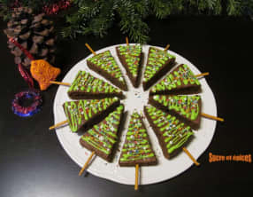Sapins de Noël au chocolat