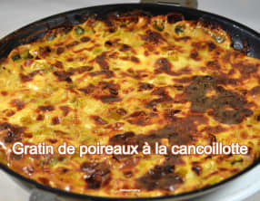 Gratin de poireaux à la cancoillotte