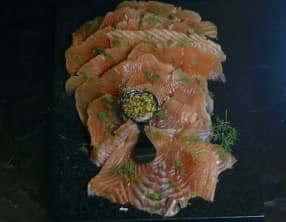 Saumon gravlax au gin