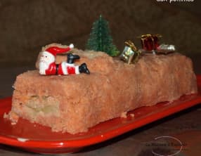 Bûche rose aux pommes