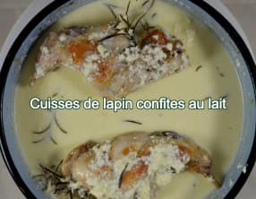 Cuisses de lapin confites au lait
