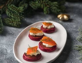 Blinis à la betterave pour l'apéritif