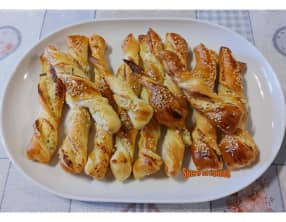 Torsades feuilletées au fromage frais