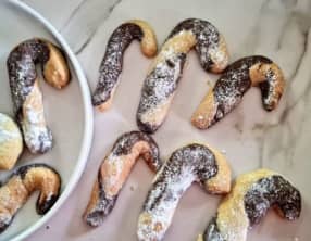 Biscuits torsadés bicolores, cannes