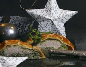 Feuilleté de dinde aux épinards sauce truffée