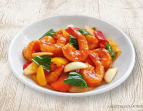 Crevettes sauce aigre douce