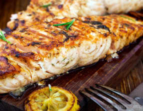 Saumon grillé au citron