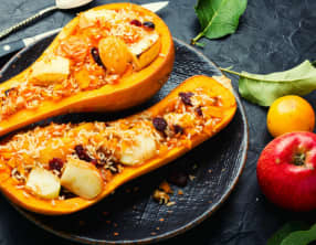 Butternut farcie aux pommes et au camembert