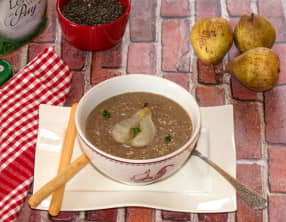 Velouté de lentilles aux poires