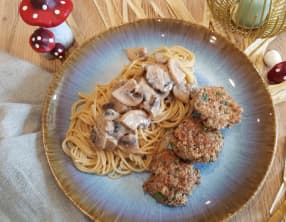Boulettes de viande avec sauce aux champignons