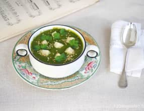 Soupe butternut et épinards