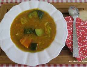 Soupe au potiron et légumes