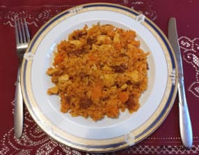 Riz au poulet et chorizo
