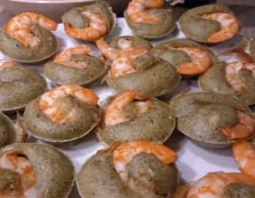 Bouchons de crevettes au pesto