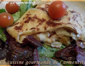 Crêpes aux poireaux et camembert