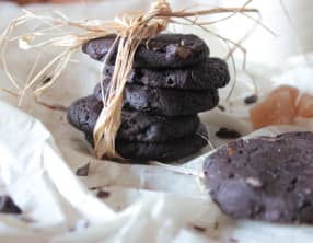 Cookies chocolat-gingembre confit