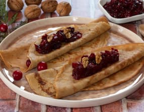 Crêpes épaisses, épeautre et canneberges