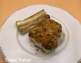 Cabillaud en croûte de noix et chorizo